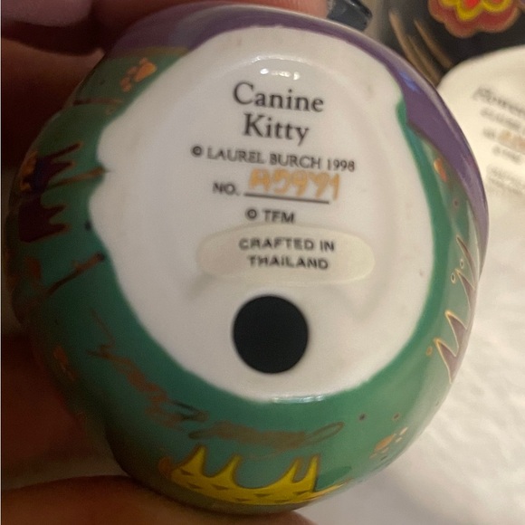 Set of 3 Laurel Burch Ceramic Eggs- The Cat Collection 1996-97-96 - Picture 10 of 11